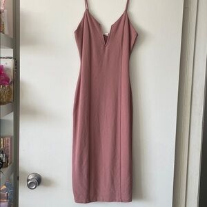 Love Culture midi plunge neckline dress Medium